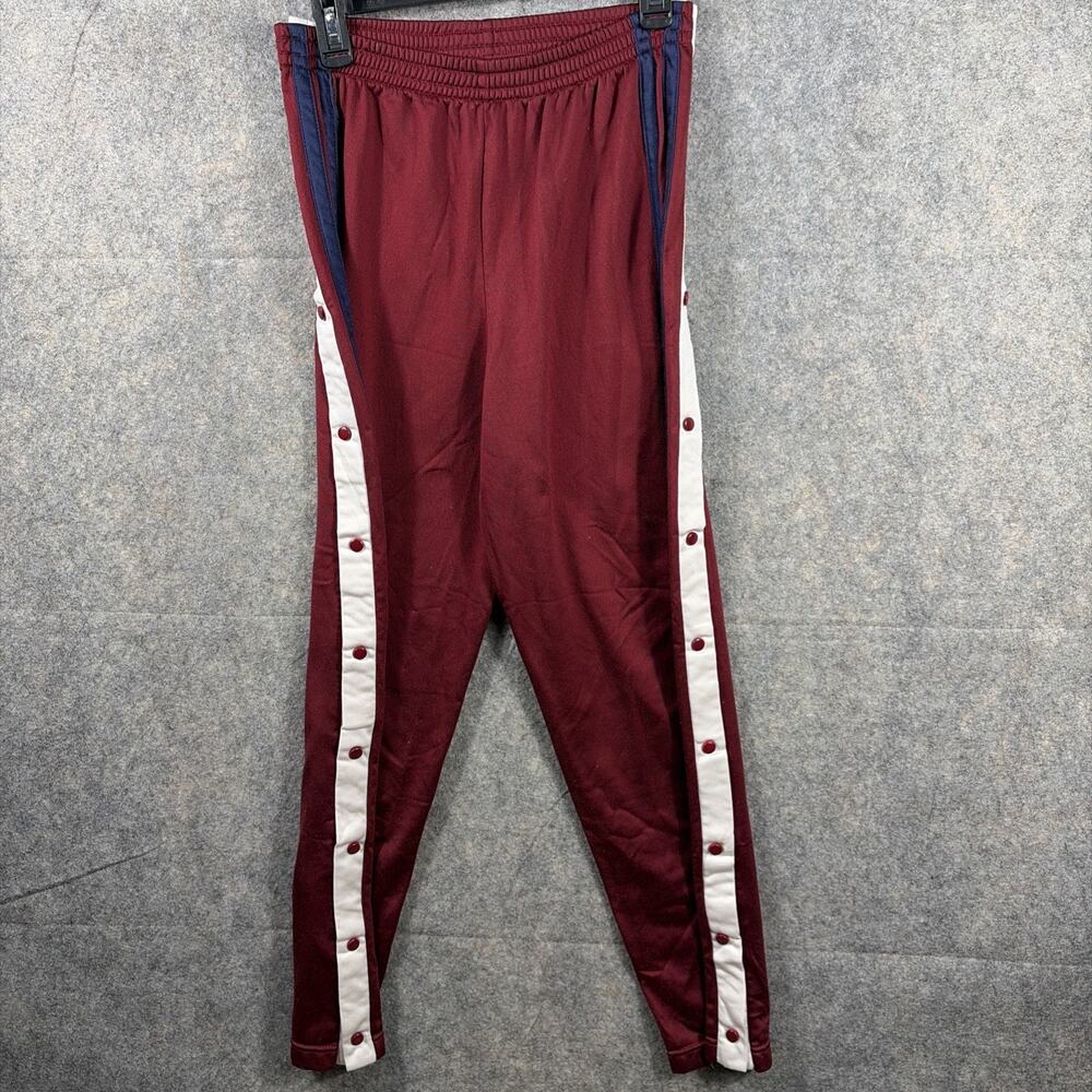 Y2K Vtg ZZAPP Men’s Sz Medium Athletic Snap‎ Break Away Sweatpants Burgundy